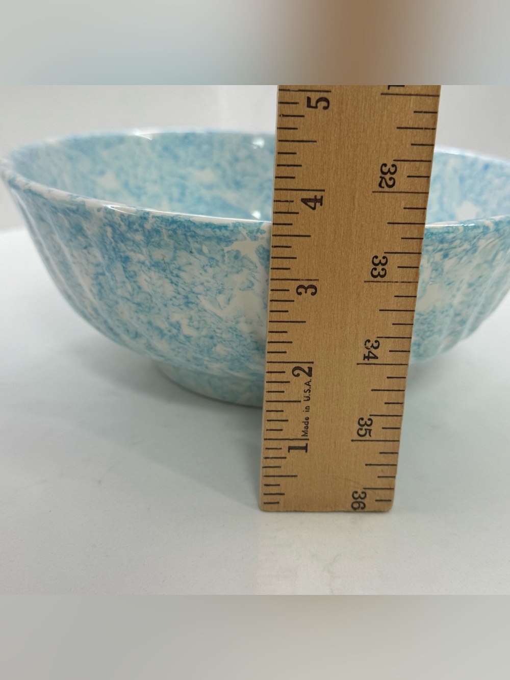 Vintage Stovit Italian Spongeware Mixing Bowl Set 7 Piece Hand Painted Italy - Picture 8 of 16